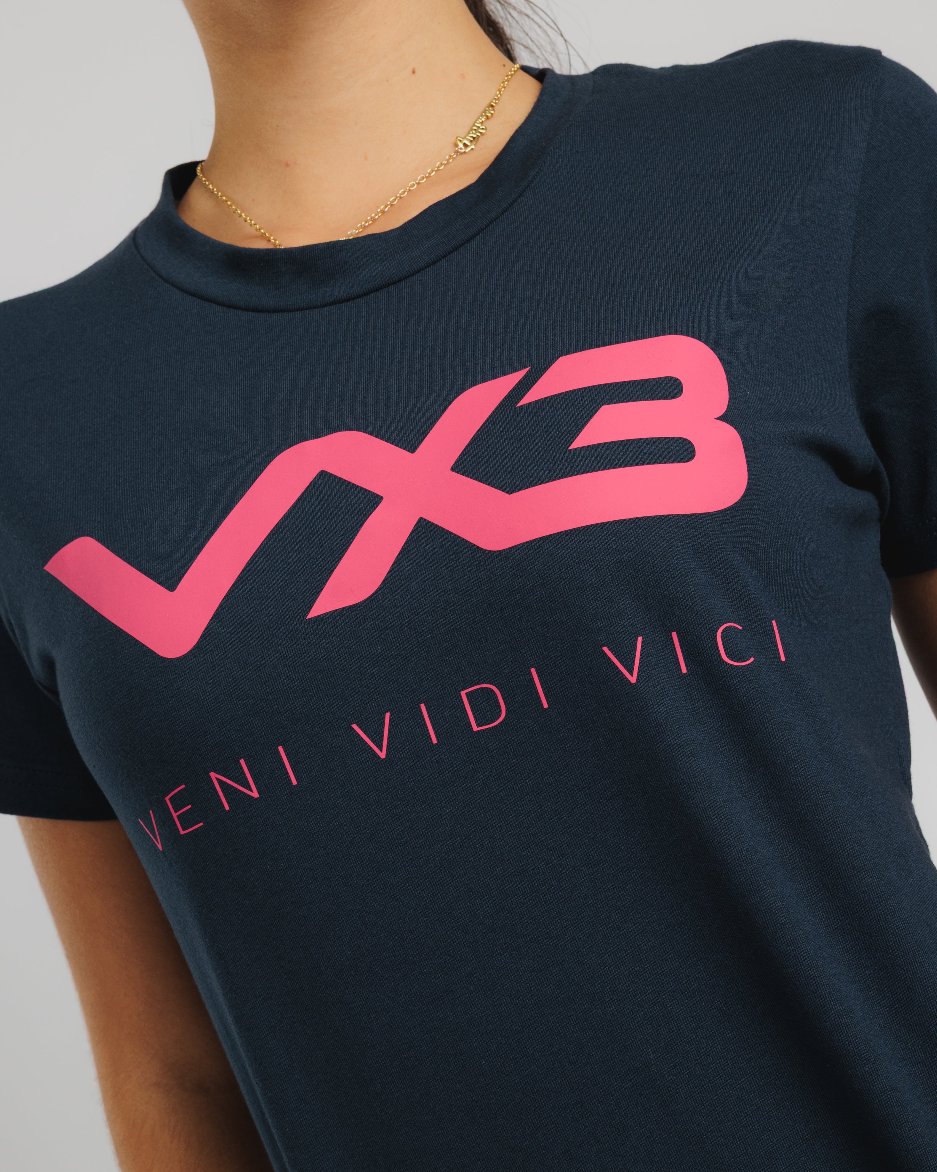 Invicta Ladies Tee Navy/Hot Pink