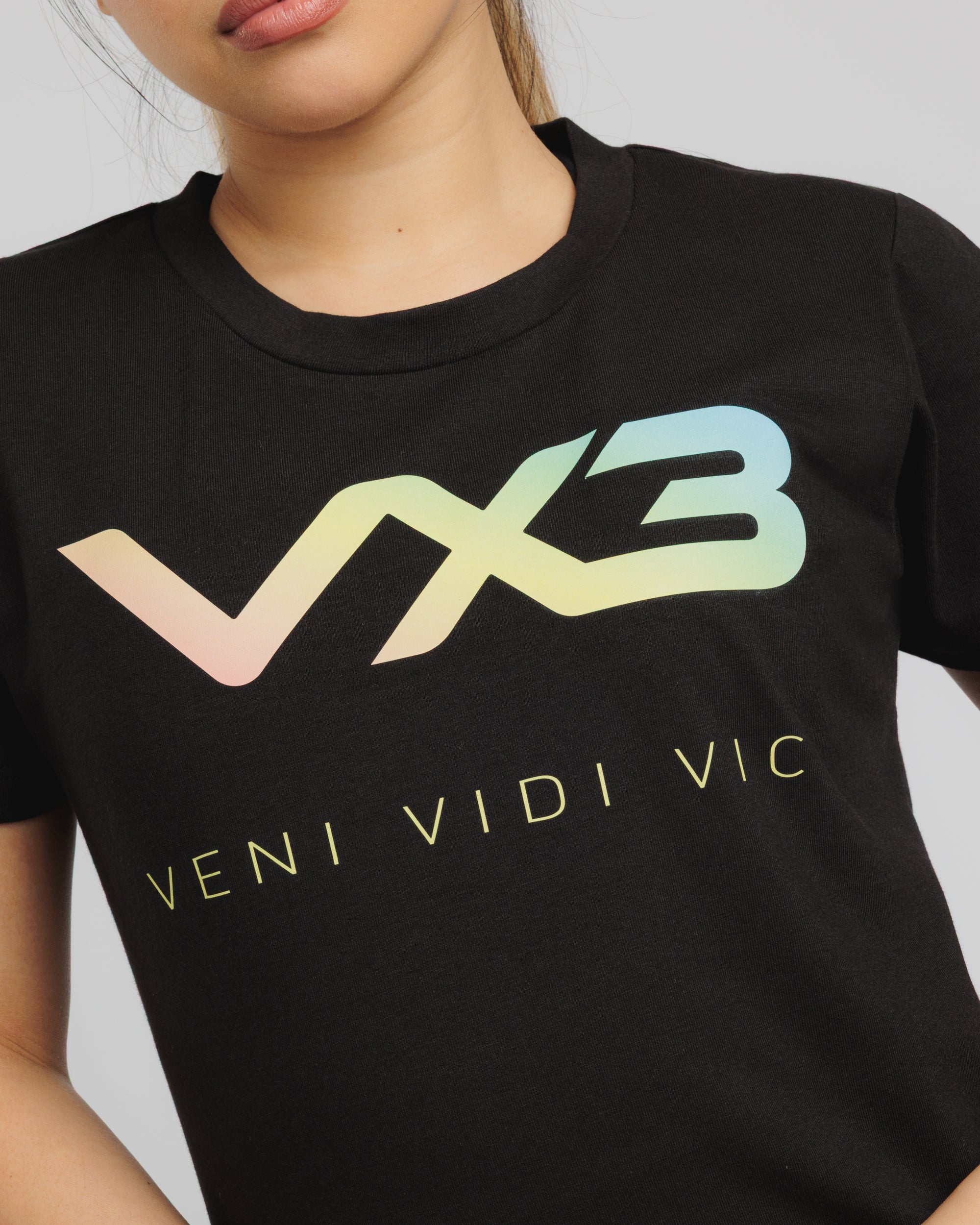 Invicta Ladies Tee Black/Rainbow