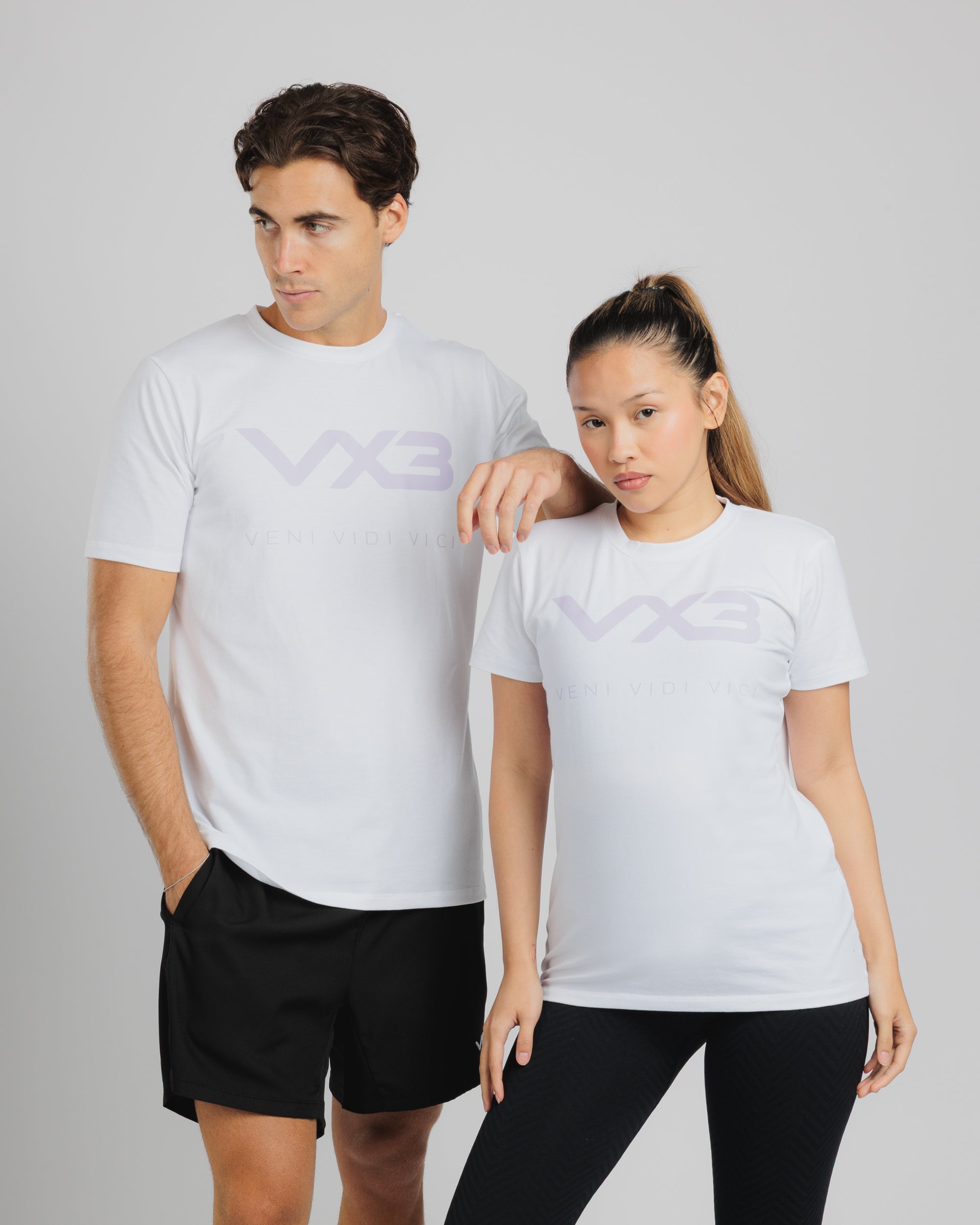 Invicta Ladies Tee White/Pastel Purple