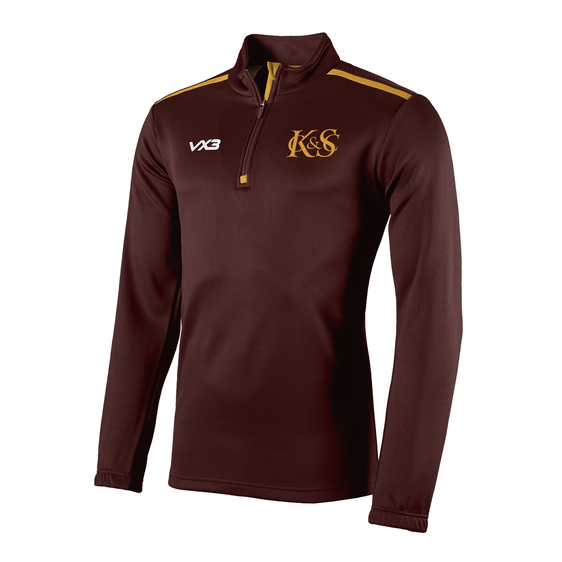Kilmington and Stourton Cricket Club Maroon Fortis Quarter Zip Sweat