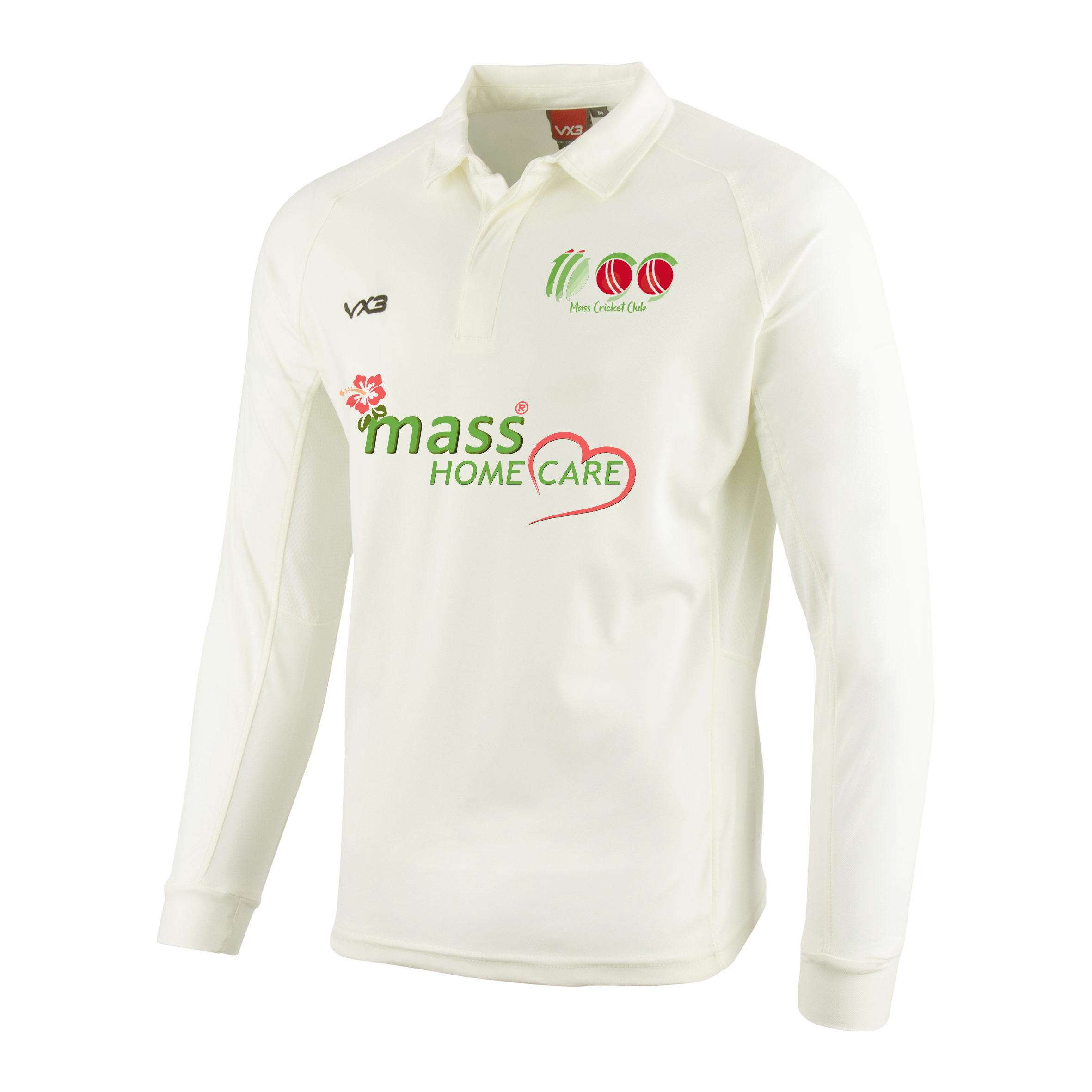 Mass Cricket Club Cricket Whites Long Sleeve Shirt