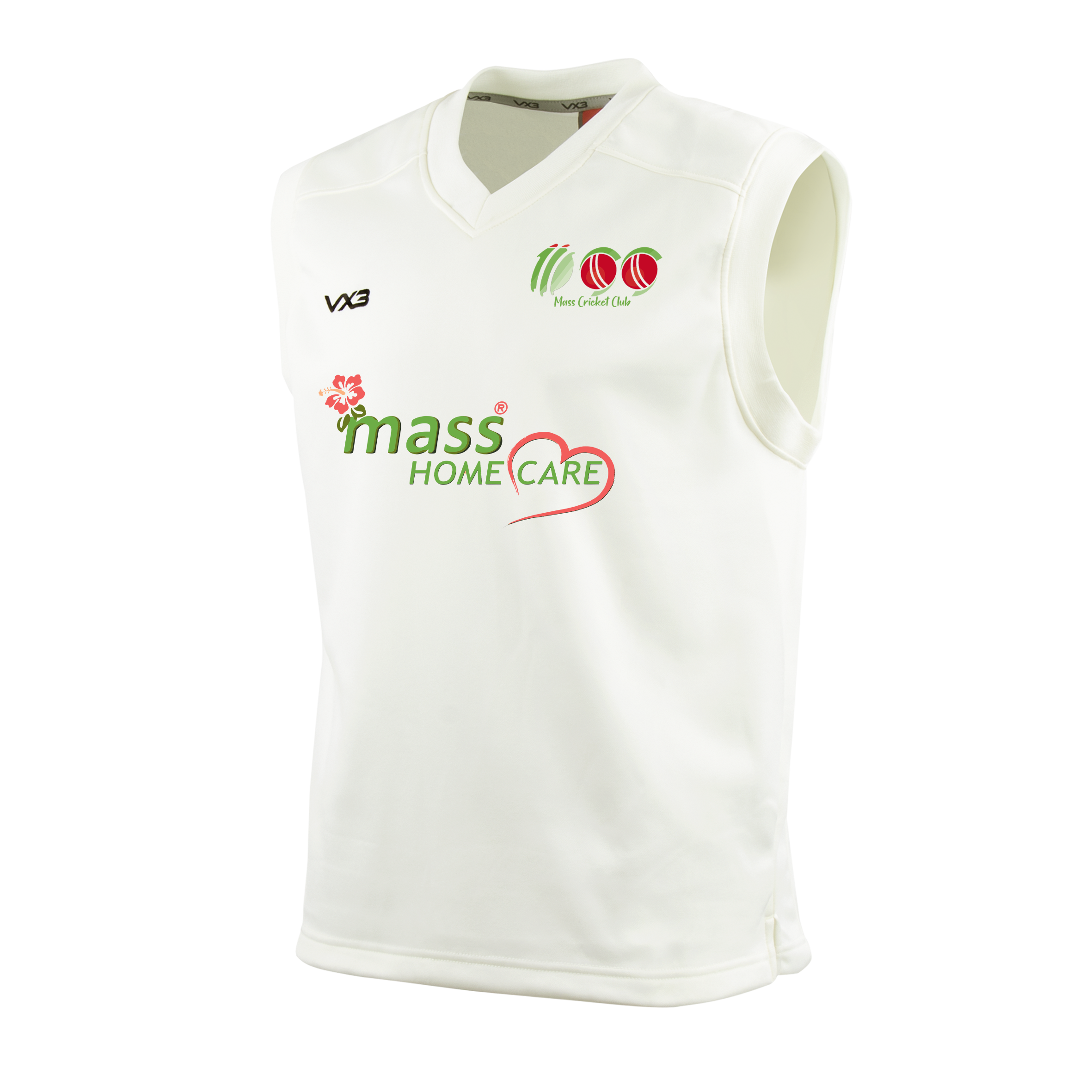 Mass Cricket Club Cricket Whites Slipover Elite