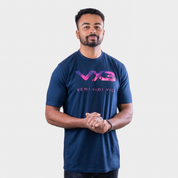 Invicta Tee Navy/Pink Palm Tree