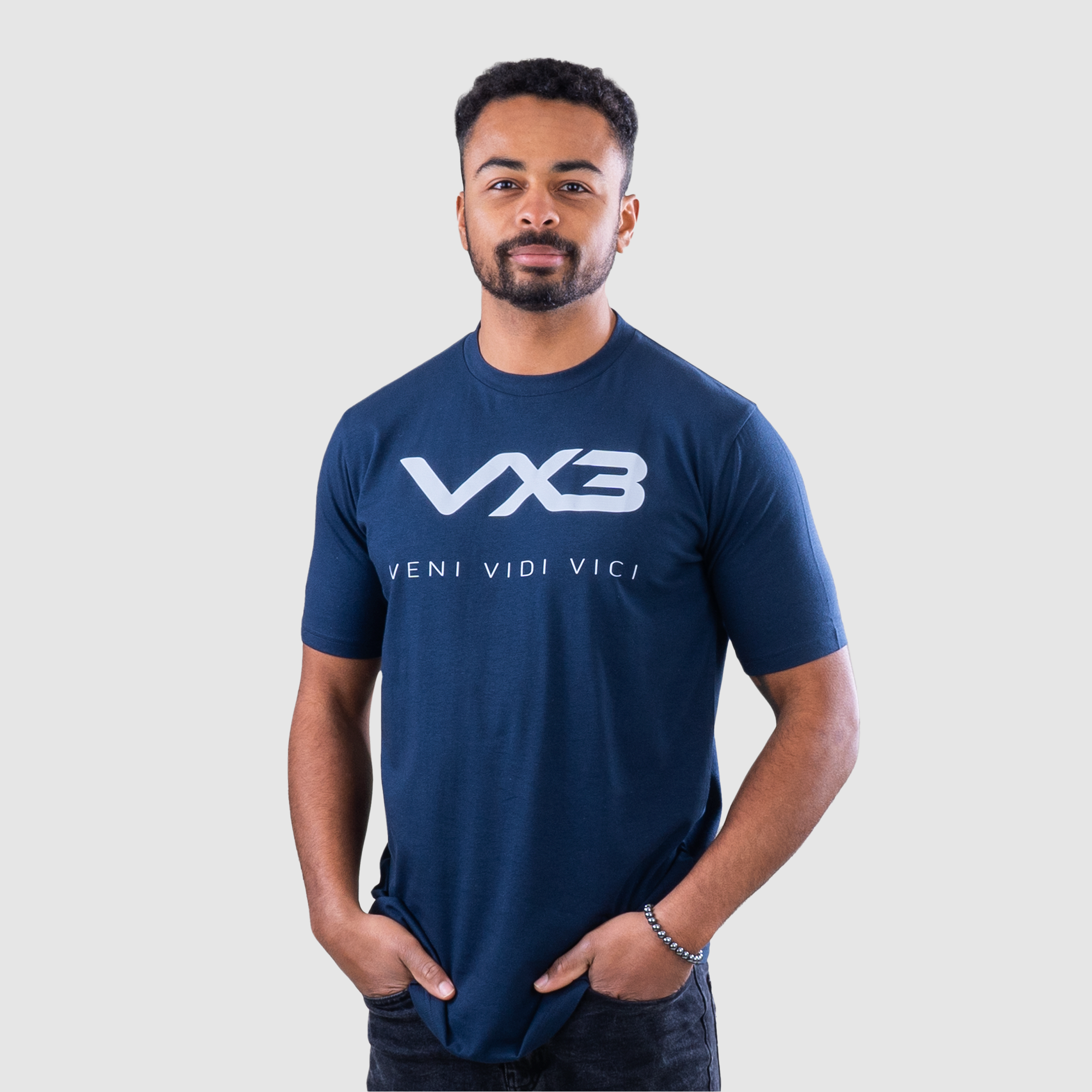 Invicta Tee  Navy/Grey