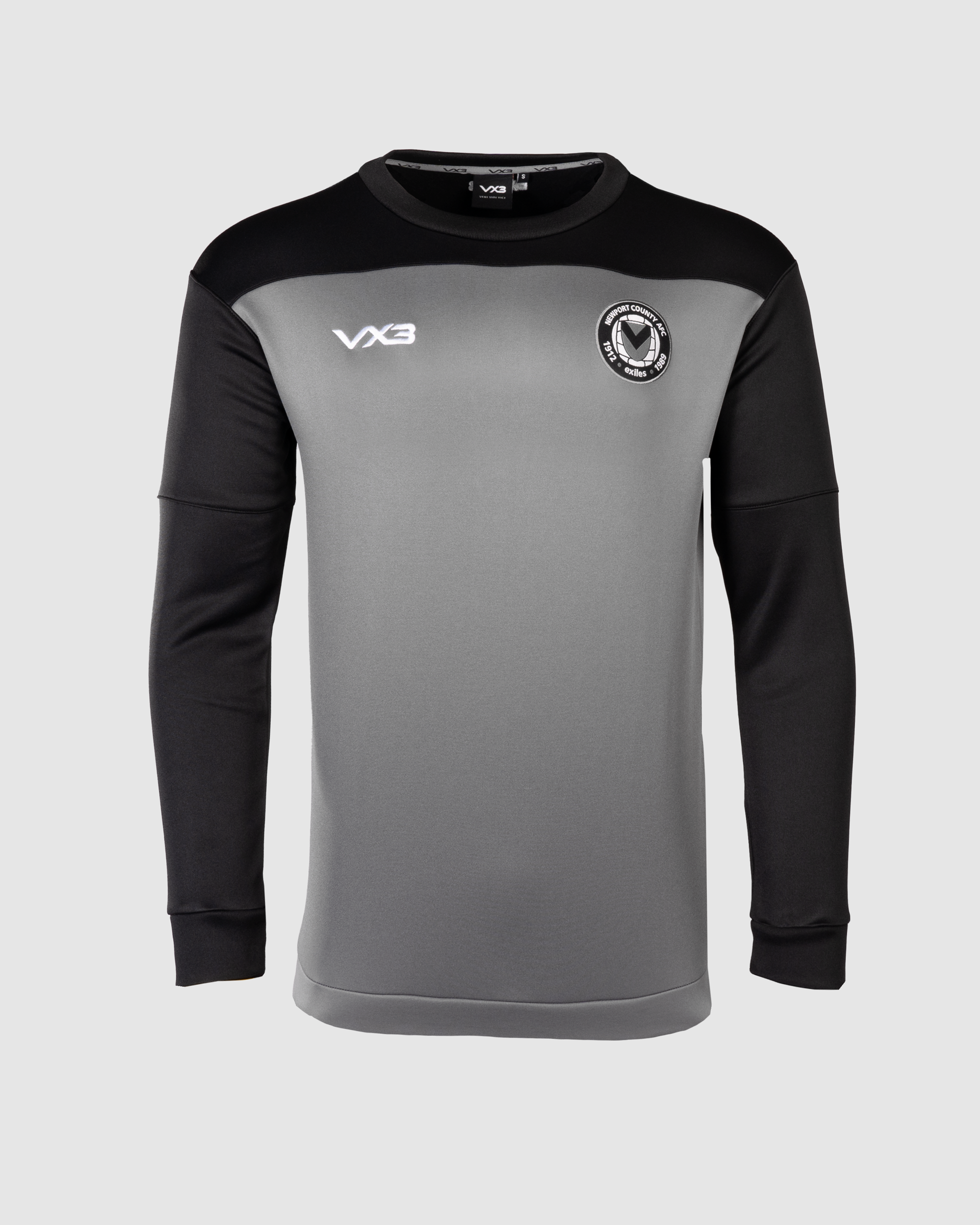 Newport County AFC Training Sweatshirt Grey/Black/Mint 23/24 Youth