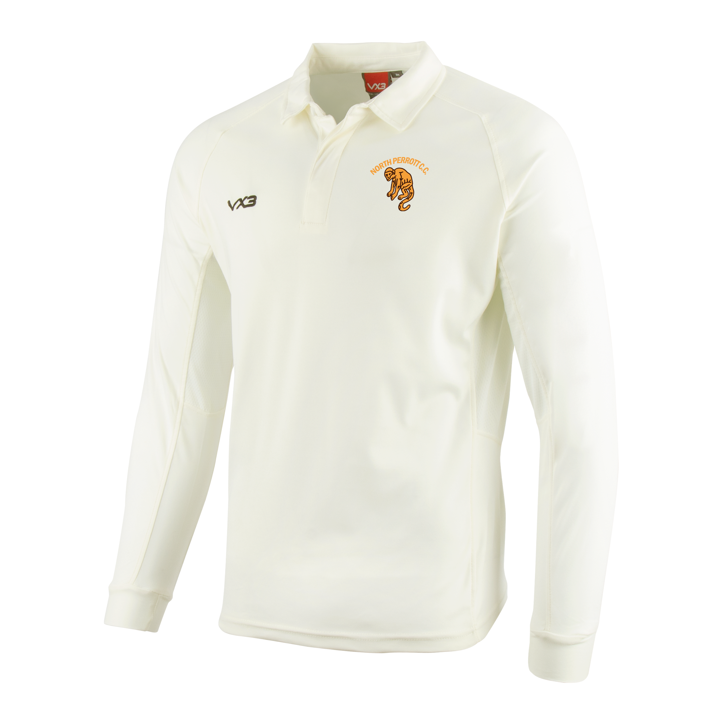 North Perrot Cricket Club Cricket Whites Youth Long Sleeve Shirt