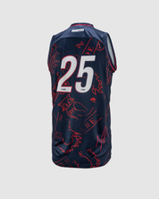 Oldham RLFC 2025 Elite Basketball Vest Navy/Red