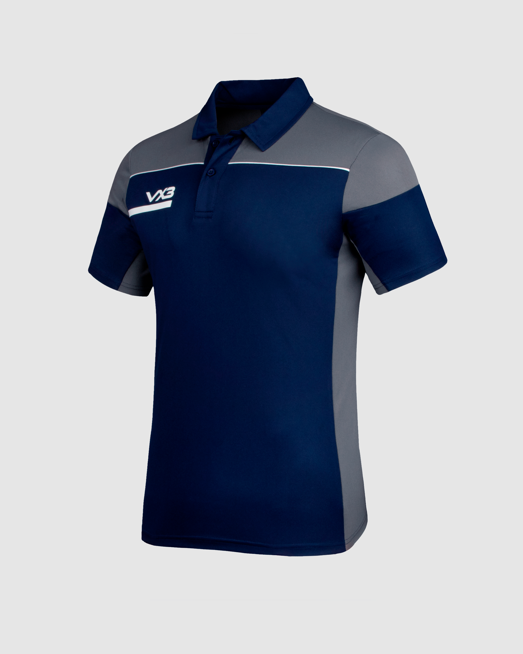 Opus Polo - Navy Grey White