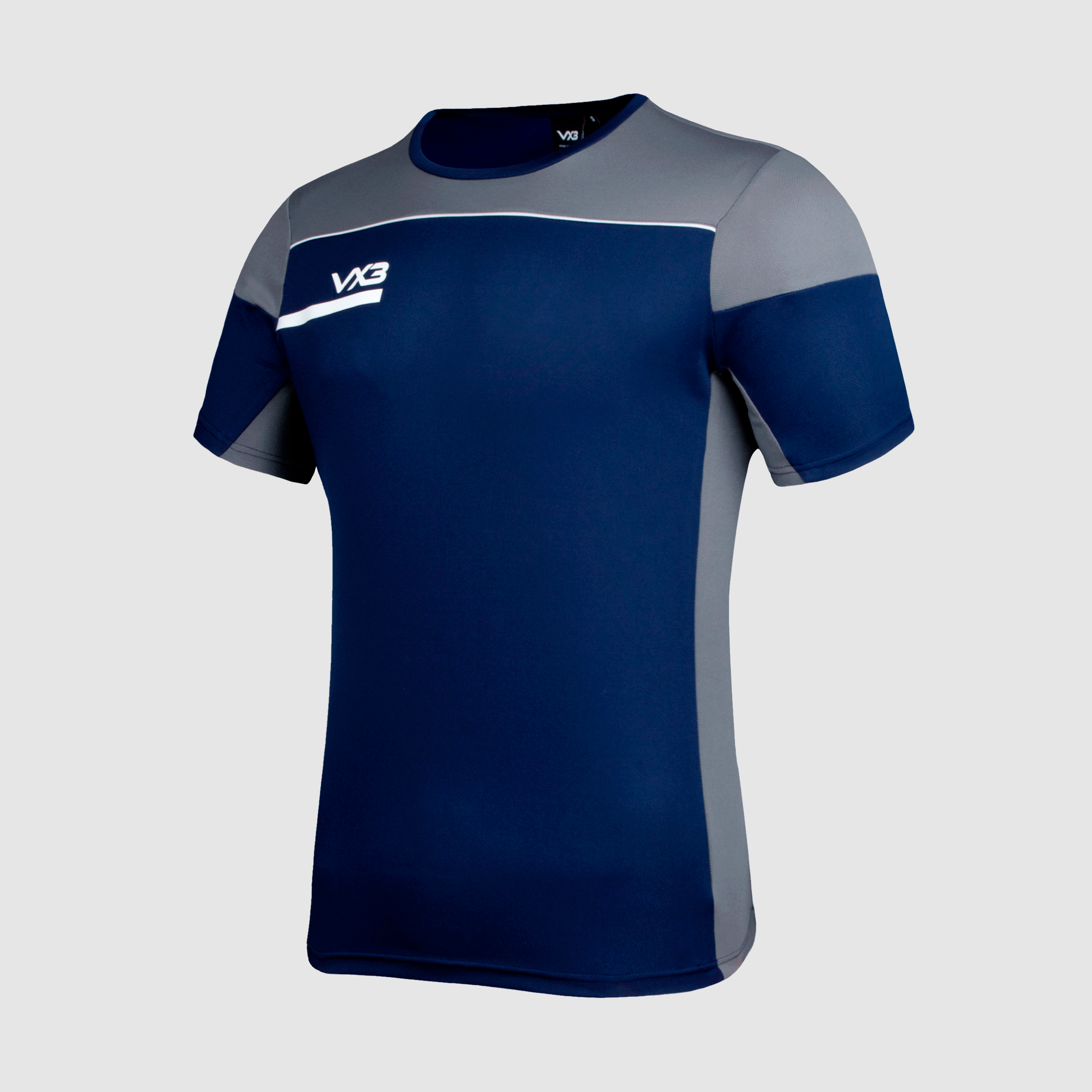 Opus Tee - Navy Grey White