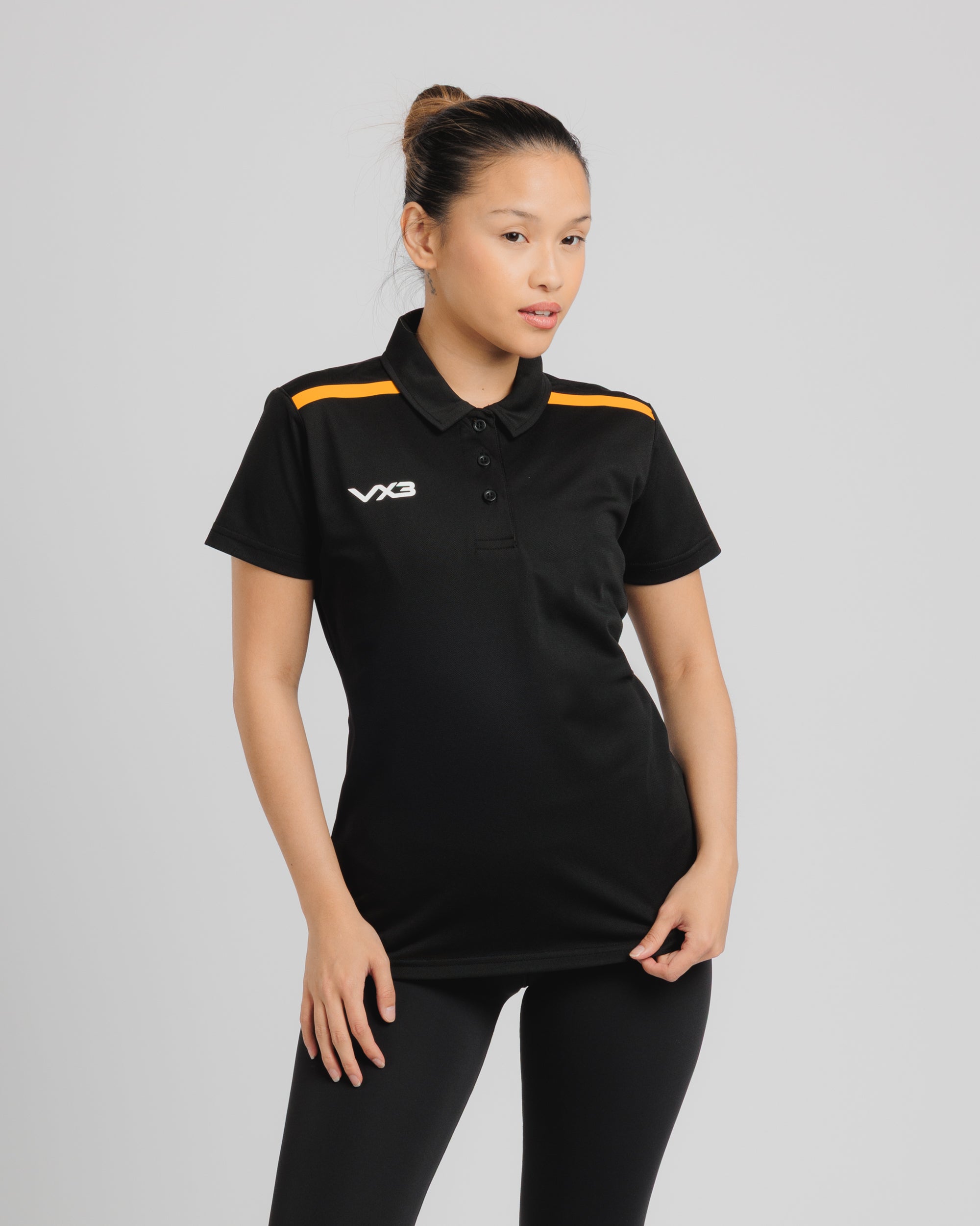 Fortis Ladies Polo Black/Amber