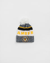 Newport County AFC 24/25 Bobble Hat- Black/White/Amber