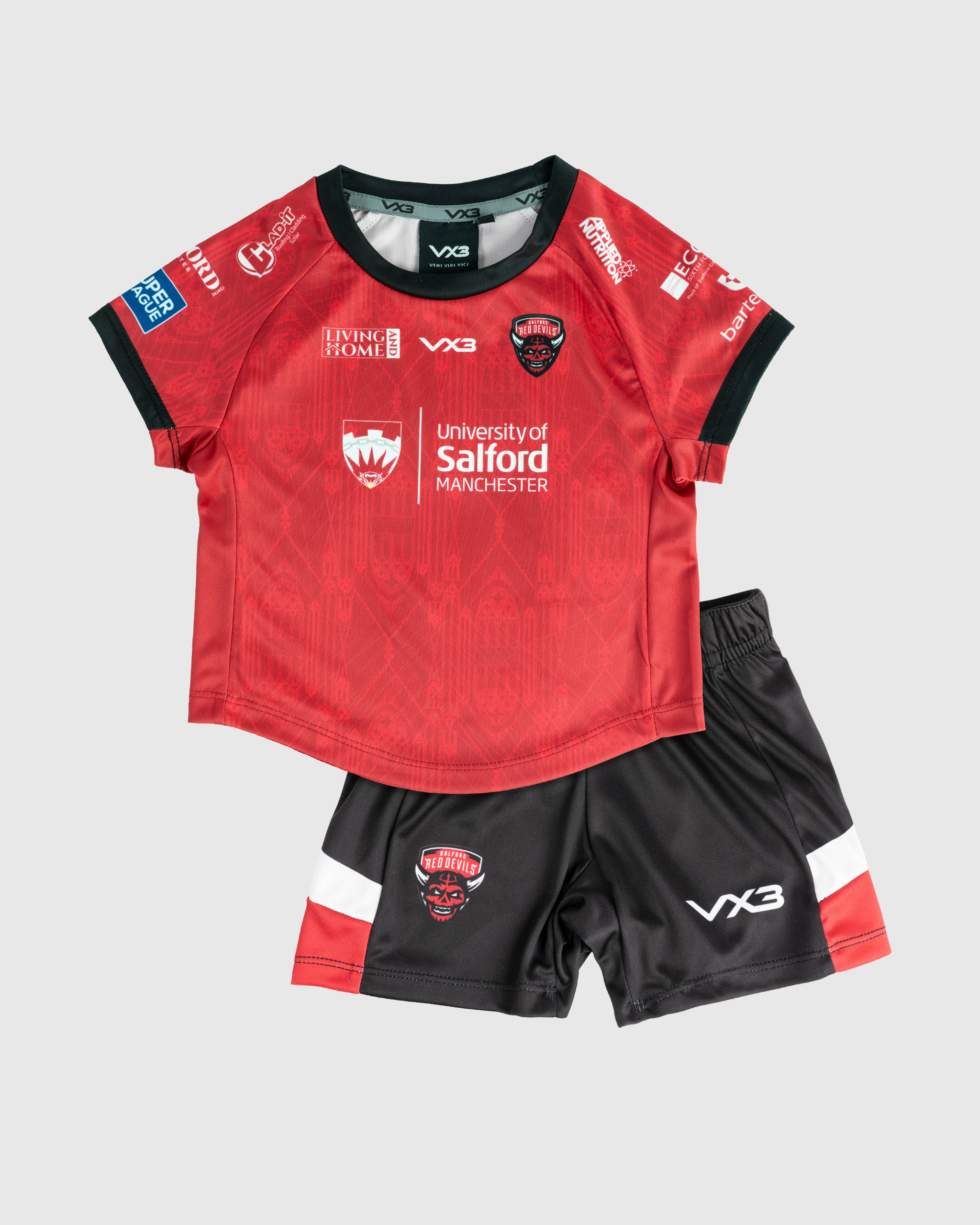 Salford Red Devils 2025 Replica Home Playing Kit INFANT