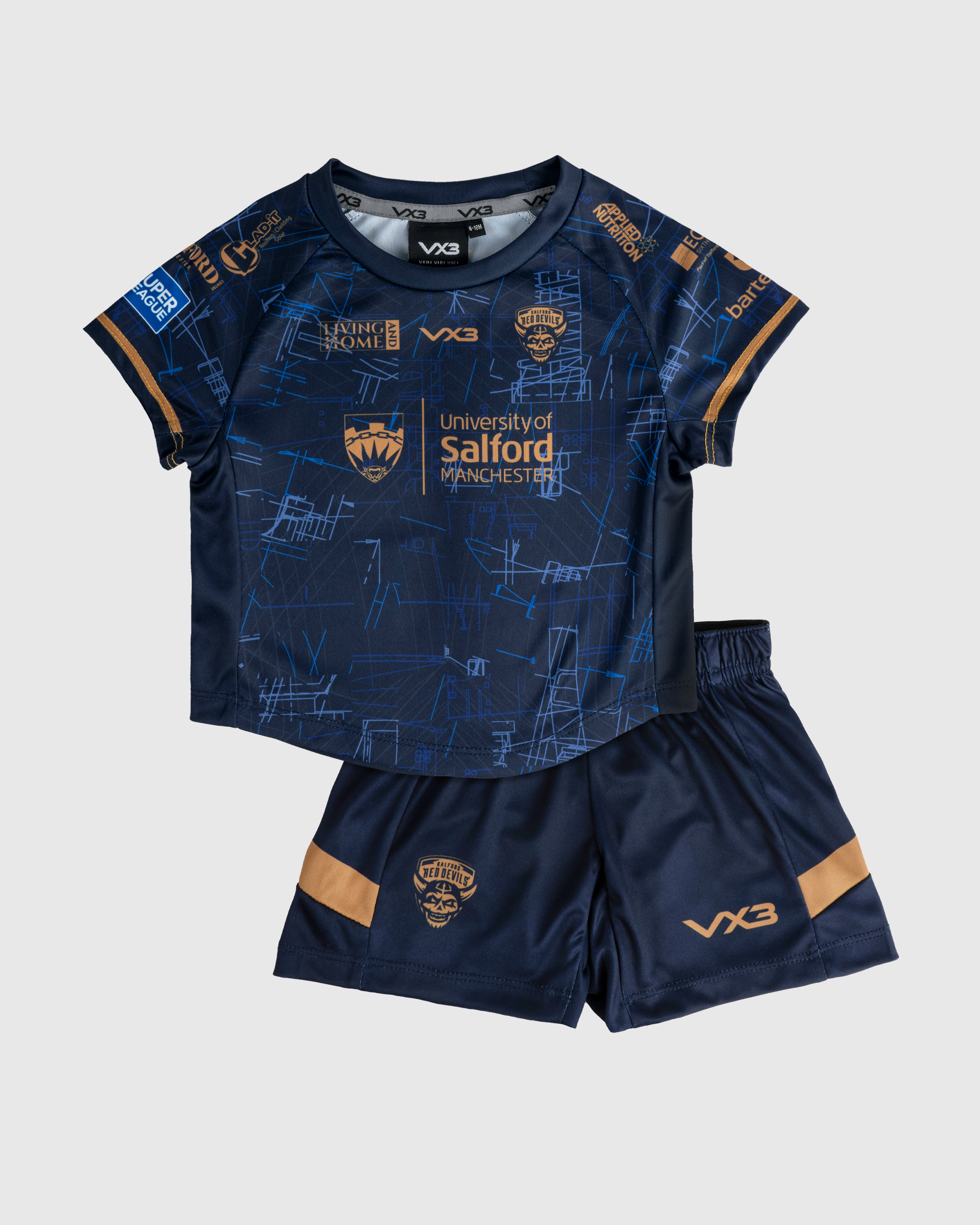 Salford Red Devils 2025 Away Kit Replica Infant