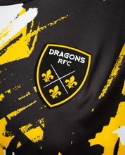 Dragons RFC 25/26 Warm Up Tee Black/Amber/White