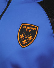 Dragons RFC 25/26 Vertex Zip Up Hoodie Royal/Black/Bright Orange