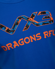 Dragons RFC 25/26 Invicta Tee Youth Royal/Bright Orange