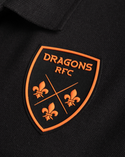 Dragons RFC 25/26 Polo Shirt Black/Bright Orange