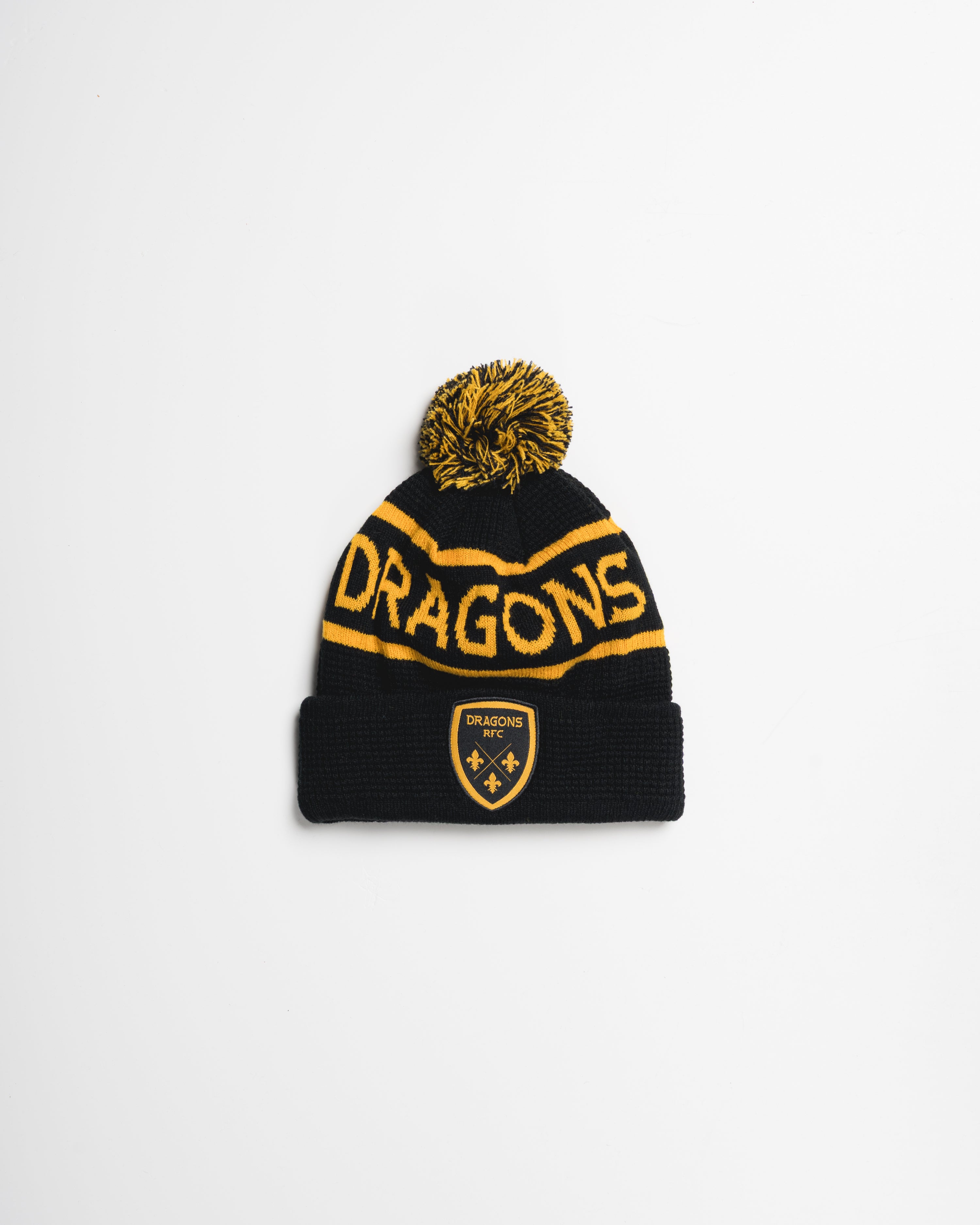 Dragons RFC 25/26 Bobble Hat Black/Amber