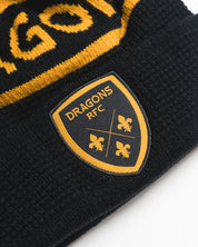 Dragons RFC 25/26 Bobble Hat Black/Amber