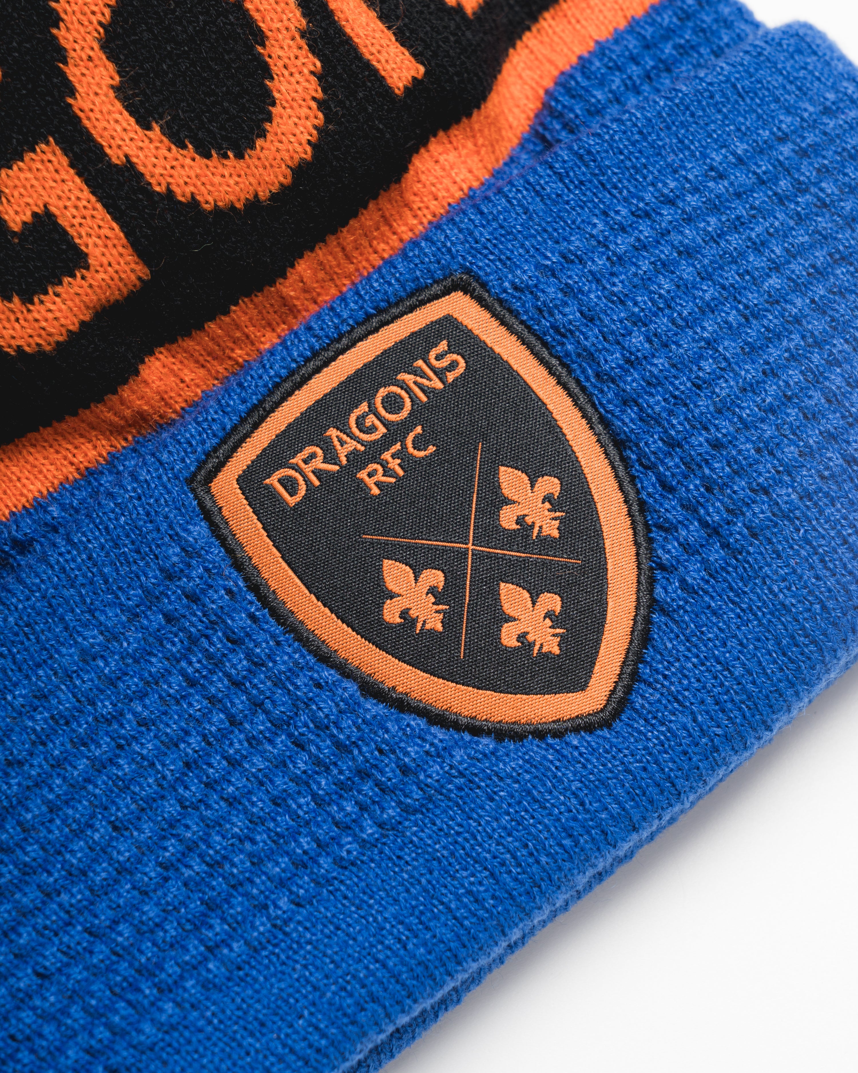 Dragons RFC 25/26 Bobble Hat Royal/Bright Orange