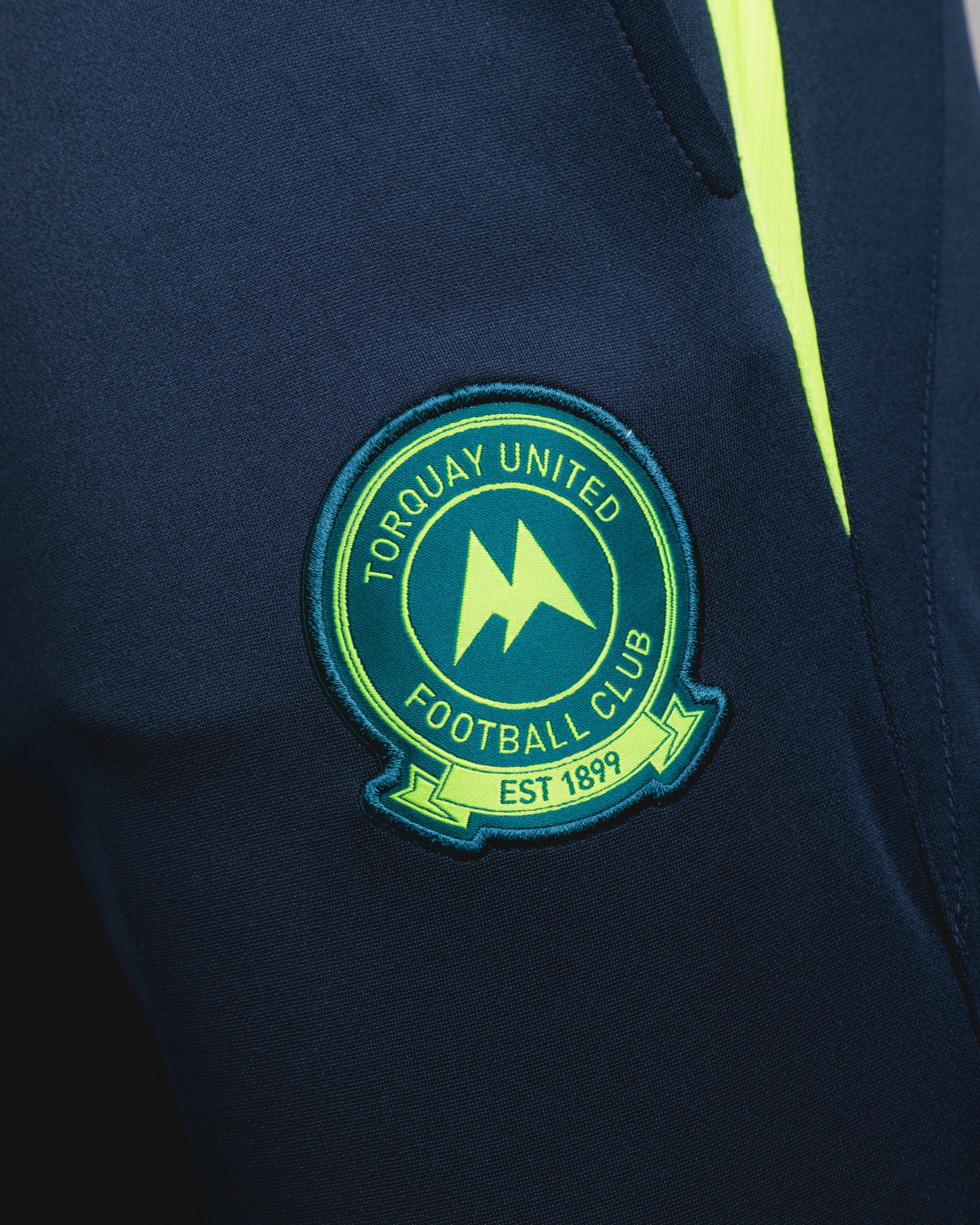 Torquay United FC 25/26 Vertex Skinny Pants Youth Navy/Fluro Yellow