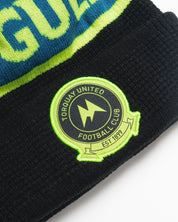 Torquay United FC 25/26 Bobble Hat Black/Lyons Blue/Fluro Yellow