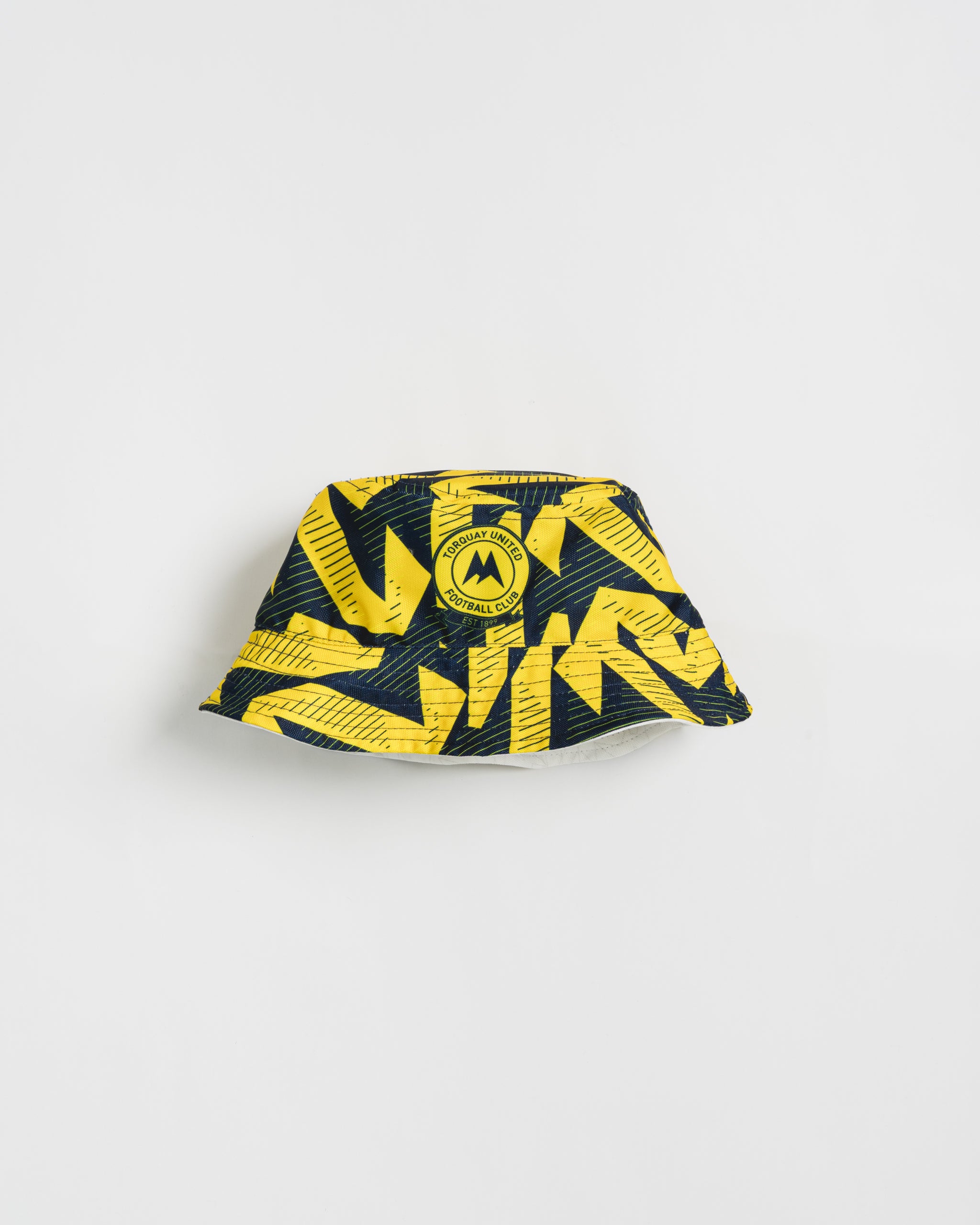 Torquay United FC 25/26  Reversible Bucket Hat White/Cool Grey/Yellow