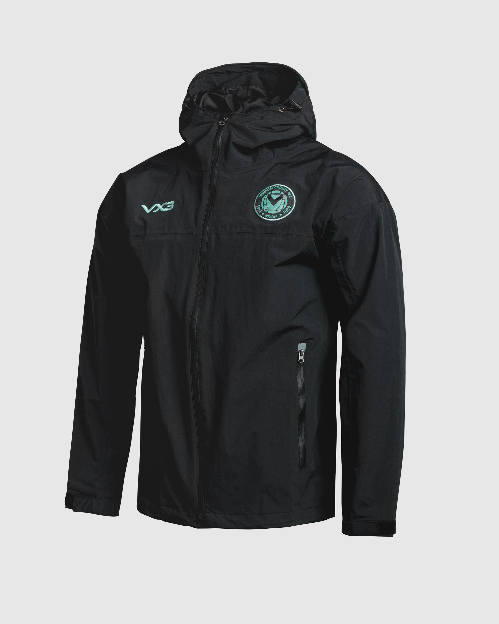 Newport County AFC 25/26 Waterproof Protego Jacket Black