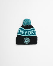Newport County AFC 25/26 Bobble Hat Black/Aruba/Blue Coral