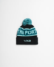 Newport County AFC 25/26 Bobble Hat Black/Aruba/Blue Coral