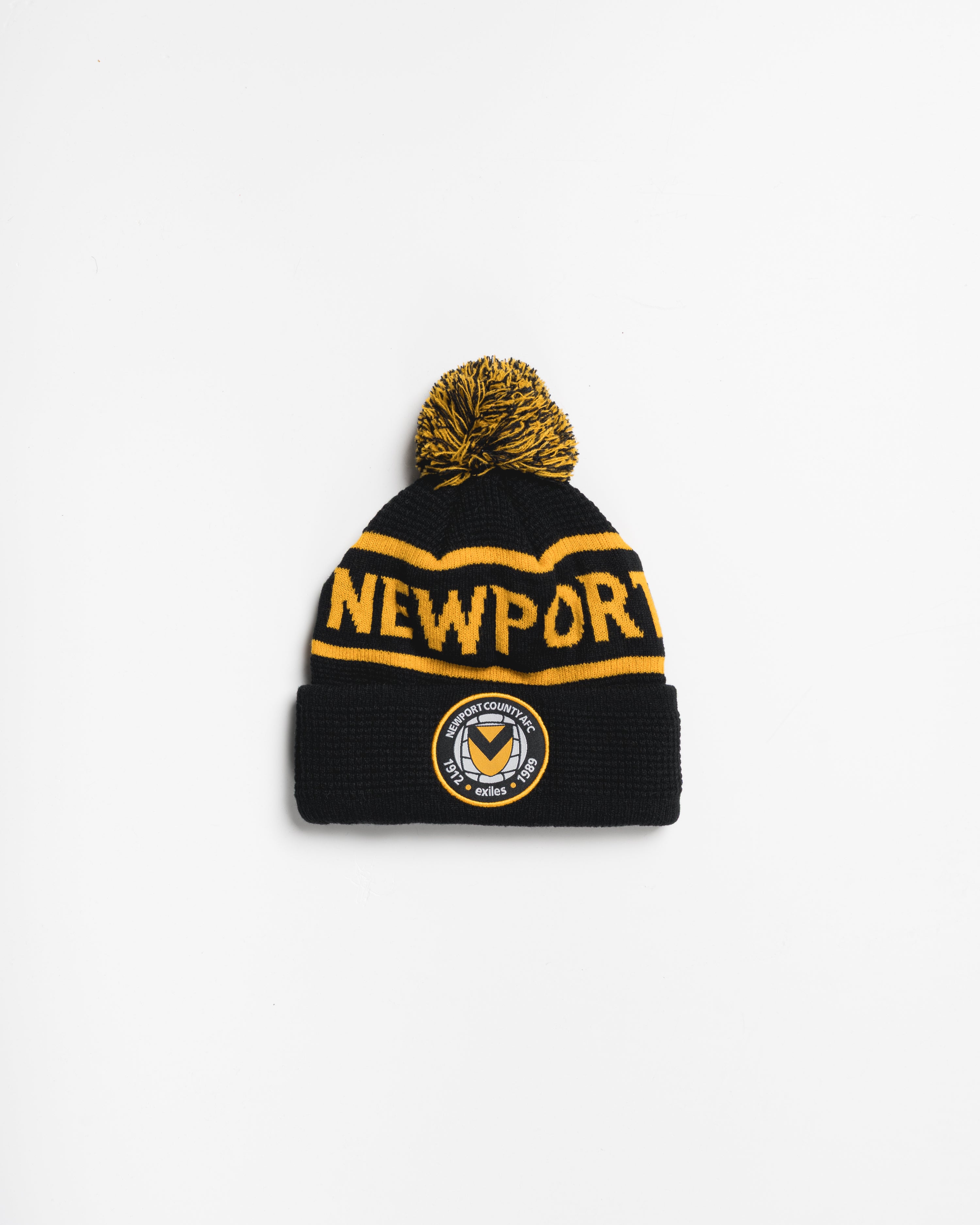Newport County AFC 25/26 Bobble Hat Black/Amber