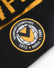 Newport County AFC 25/26 Bobble Hat Black/Amber