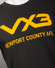 Newport County AFC 25/26 Invicta Tee Black/Amber
