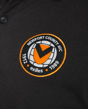 Newport County AFC 25/26 Primus Polo Shirt Black/Amber