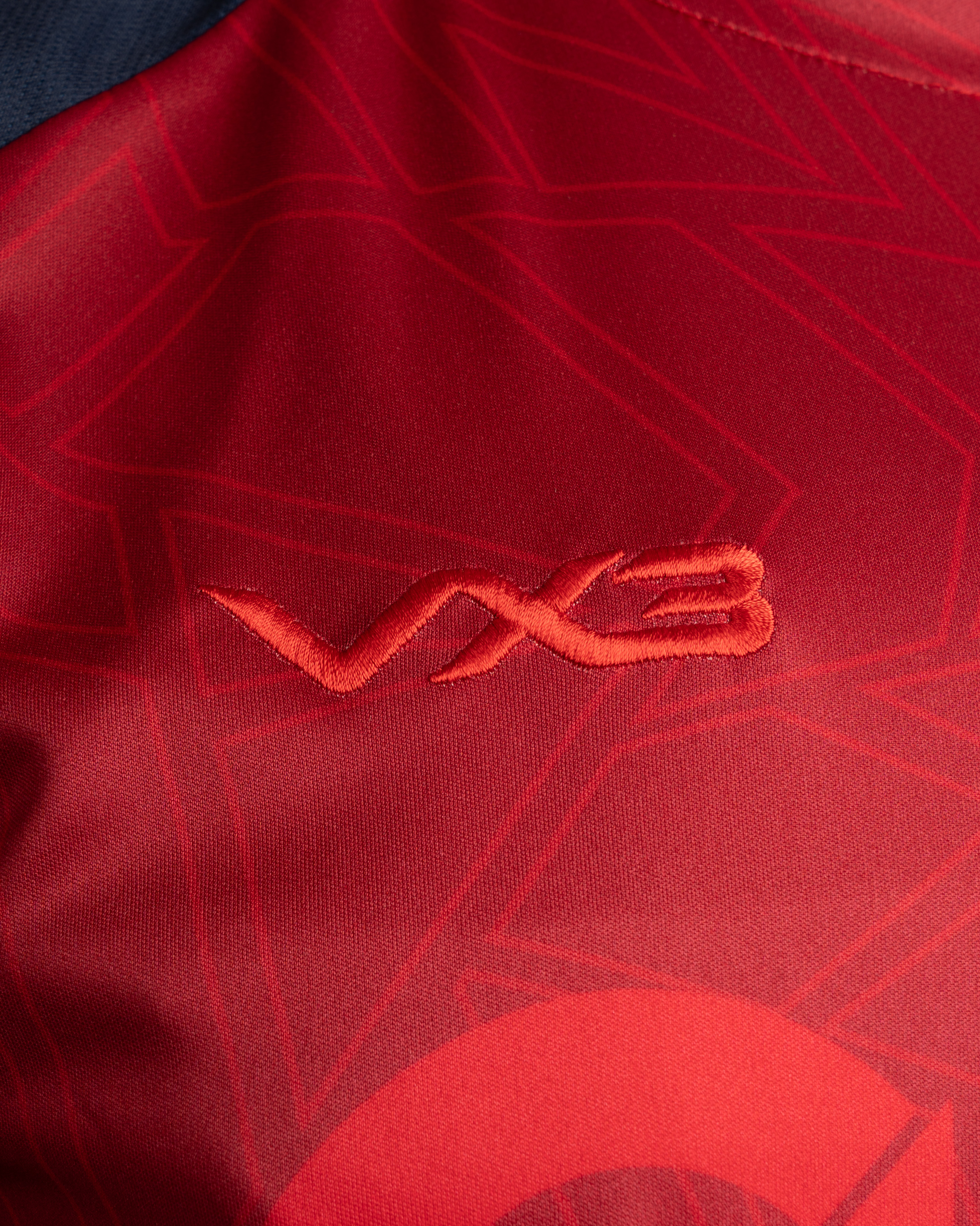 Scarlets 25/26 Vertex Training Tee  Youth Deep Red/Navy/Bright Red