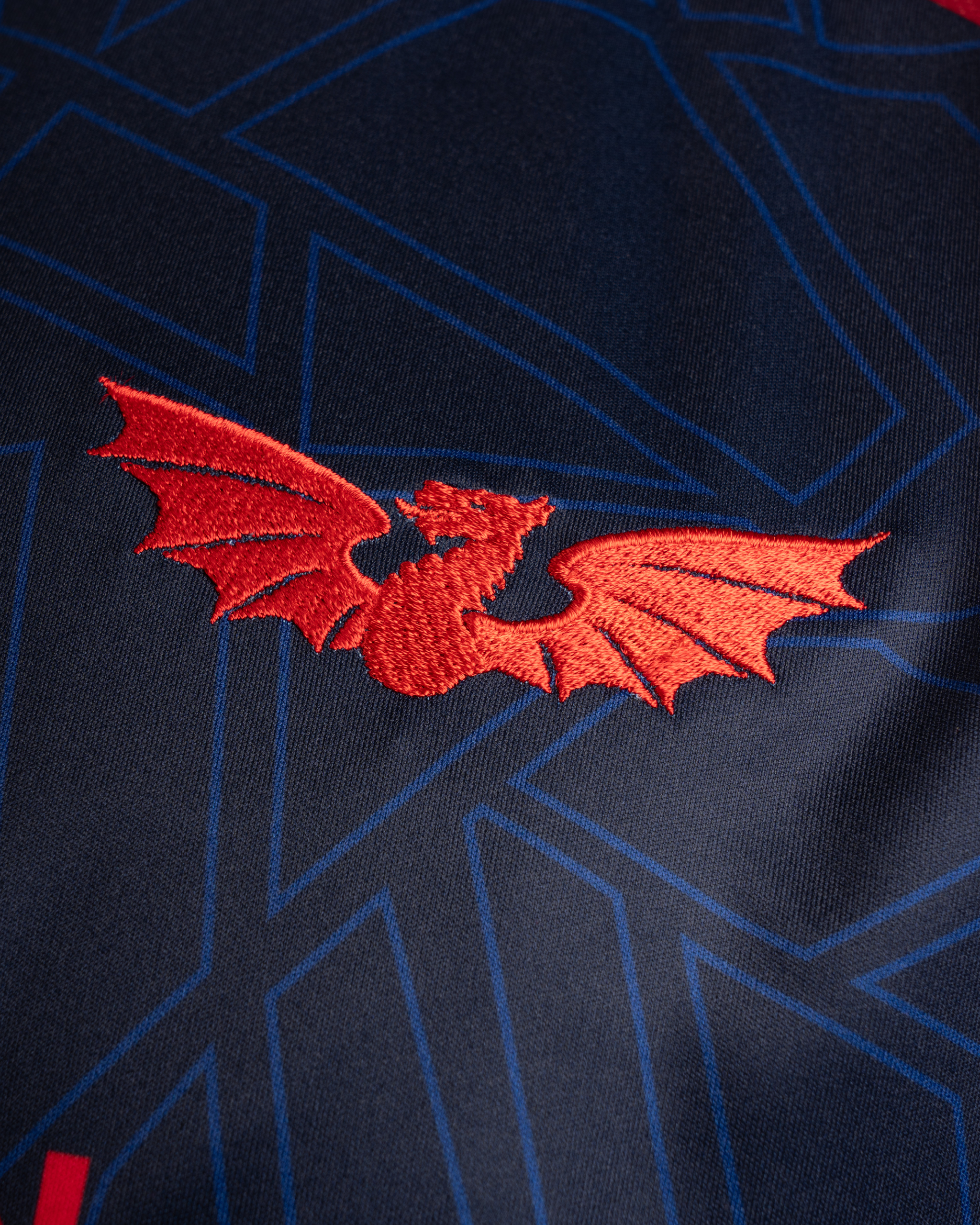 Scarlets 25/26 Vertex Training Tee  Youth Navy/Deep Red/Bright Red