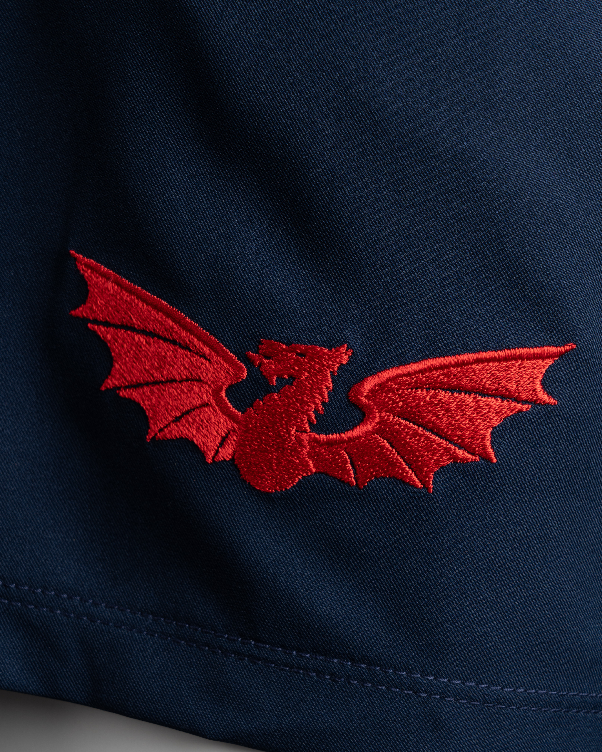 Scarlets 25/26 Vertex Gym Shorts Youth Navy/Bright Red