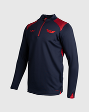 Scarlets 25/26 Vertex Half Zip Top Youth Navy/Deep Red/Bright Red