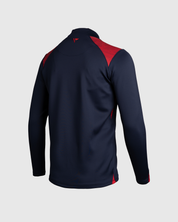 Scarlets 25/26 Vertex Half Zip Top Youth Navy/Deep Red/Bright Red
