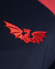 Scarlets 25/26 Vertex Half Zip Top Youth Navy/Deep Red/Bright Red