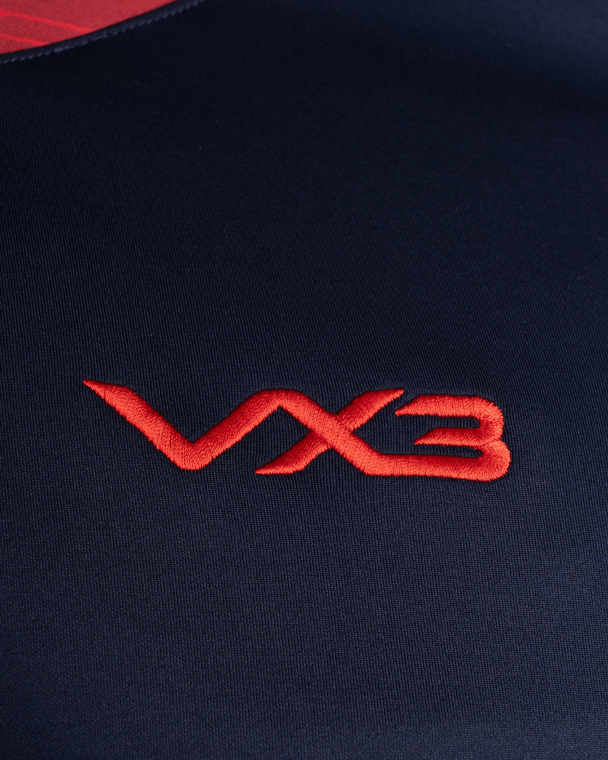 Scarlets 25/26 Vertex Half Zip Top Youth Navy/Deep Red/Bright Red