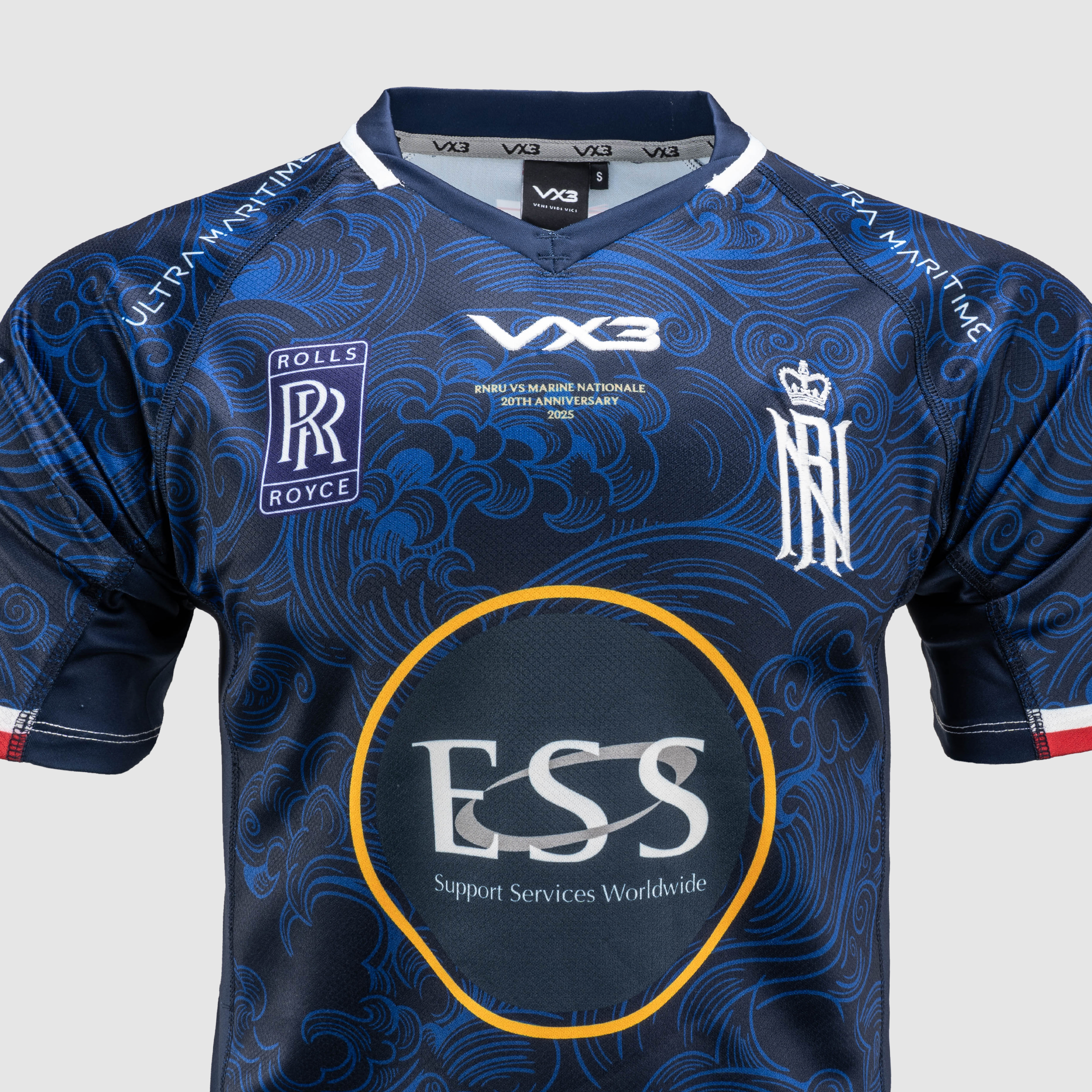 Royal Navy Rugby Replica Marine Nationale Elite Rugby Shirt Arrow Collar Womens