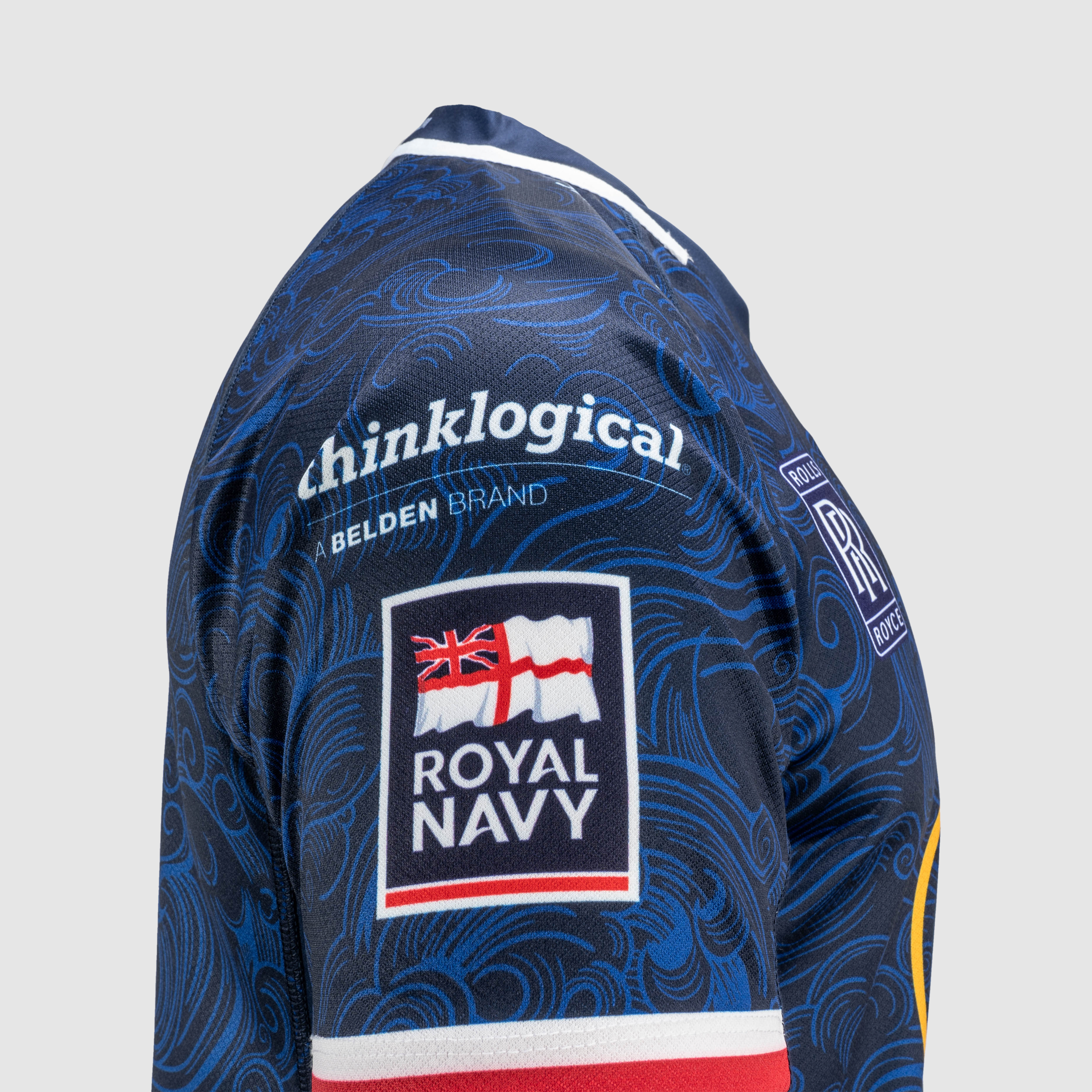 Royal Navy Rugby Replica Marine Nationale Elite Rugby Shirt Arrow Collar Womens