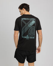 Padel Club Tee Black/Aruba