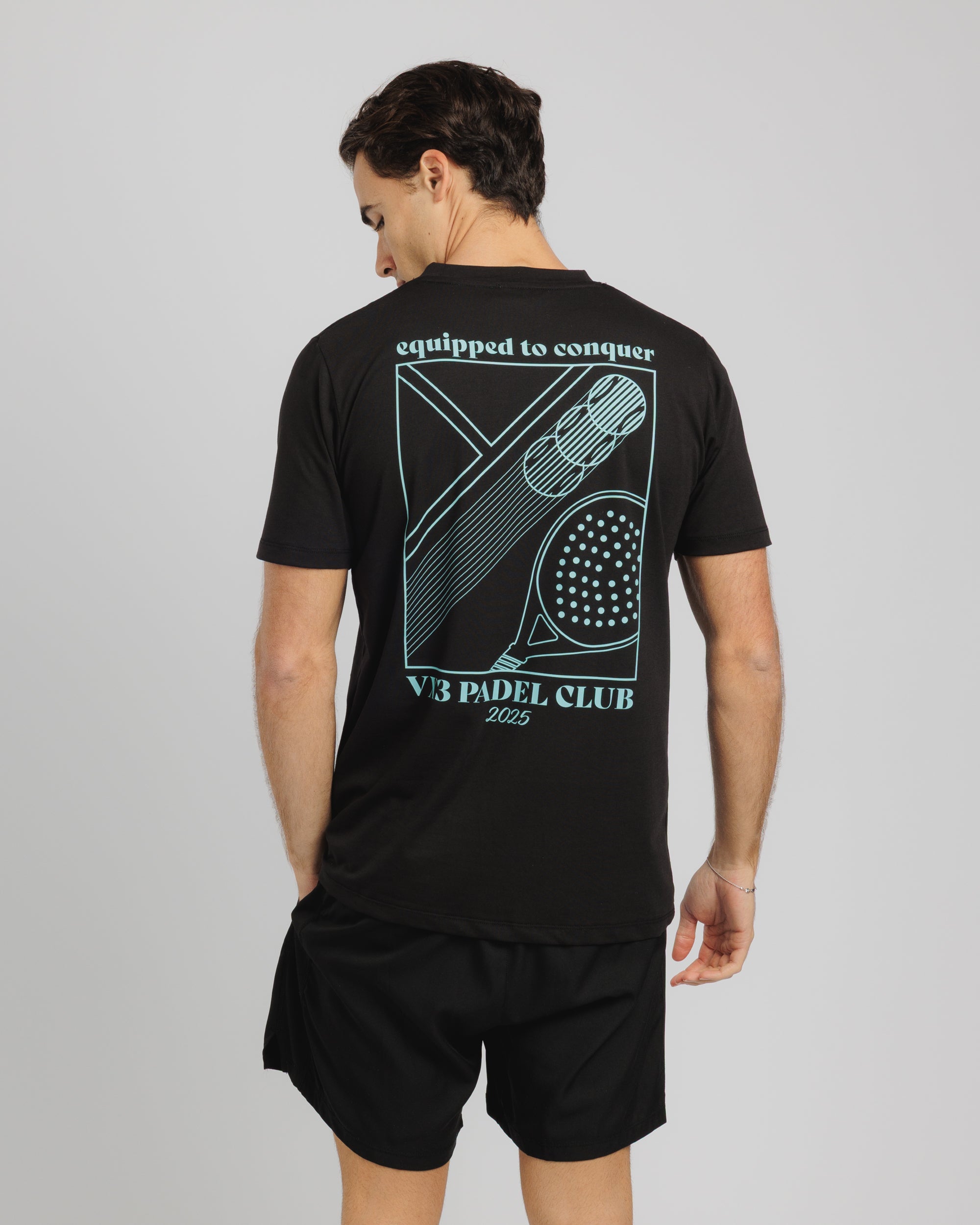 Padel Club Tee Black/Aruba