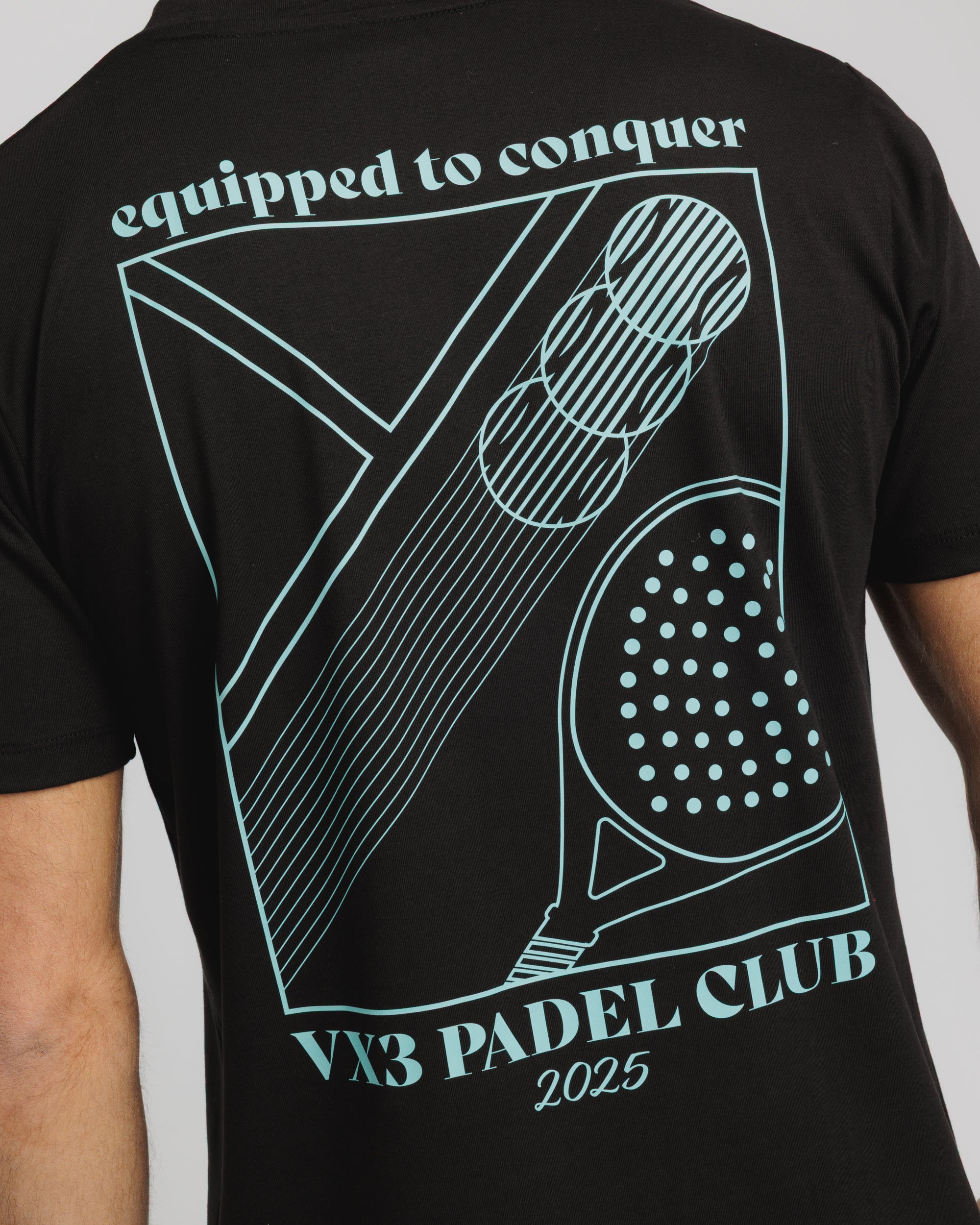 Padel Club Tee Black/Aruba