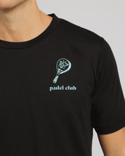 Padel Club Tee Black/Aruba