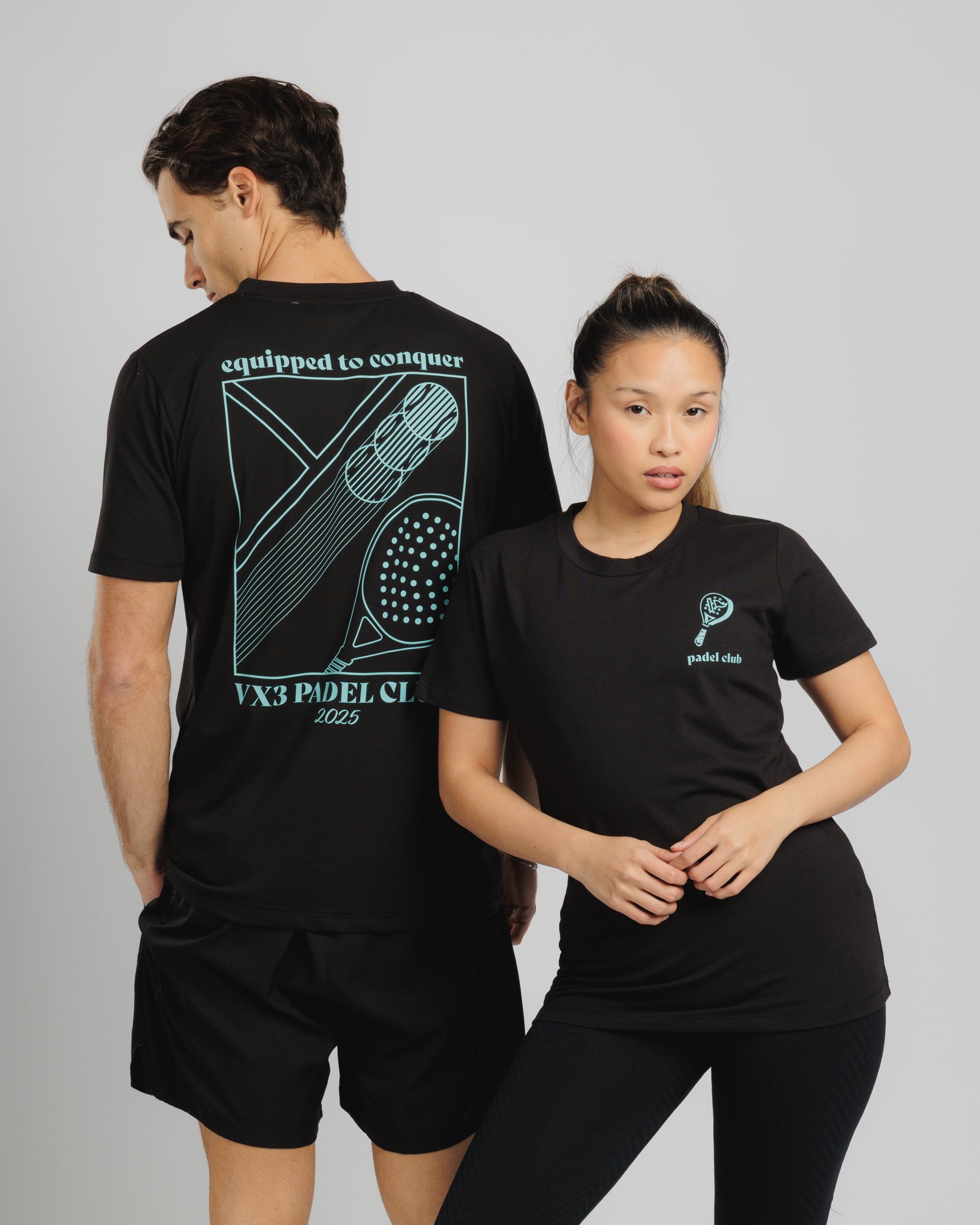 Padel Club Tee Black/Aruba