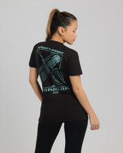 Padel Club Tee Black/Aruba Womens