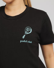 Padel Club Tee Black/Aruba Womens